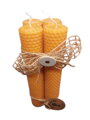 Barevné Adventní motané svíčky ze včelích pláství 3x21cm 4-Pack