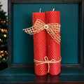 Barevné Adventní motané svíčky ze včelích pláství 3x21cm 4-Pack