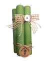 Barevné Adventní motané svíčky ze včelích pláství 3x21cm 4-Pack