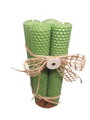 Barevné Adventní motané svíčky ze včelích pláství 3x21cm 4-Pack