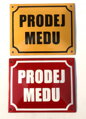 Smaltovaná cedule Prodej medu 20 x 16 cm 
