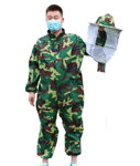Včelařská kombinéza s kloboukem maskáčová zelená