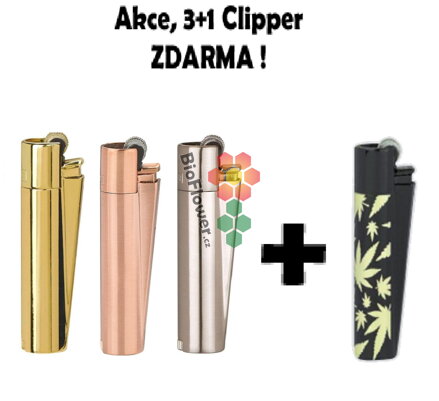Zapalovač Clipper Classic CMP11R Gold+RoseGold+ Silver Giftbox 3+1 ZDARMA