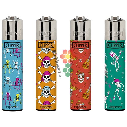 Zapalovač Clipper Classic Large CP11R Skulls 5