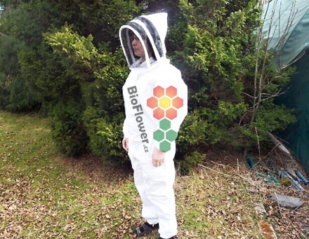 Včelařská kombinéza s kuklou jednodílná s ochranným závojem
