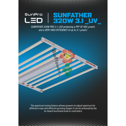 Sunpro - SUNFATHER 320W -3.1 UV- LED Osvětlení