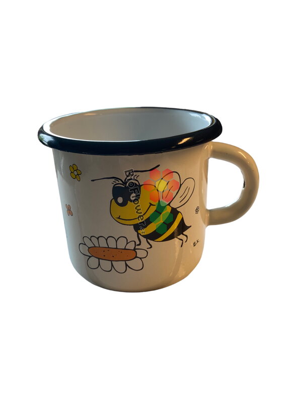 Smaltovaný hrnek Včela