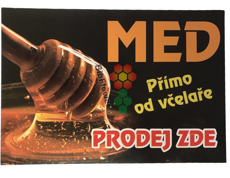 Omyvatelná Cedule Prodej medu C