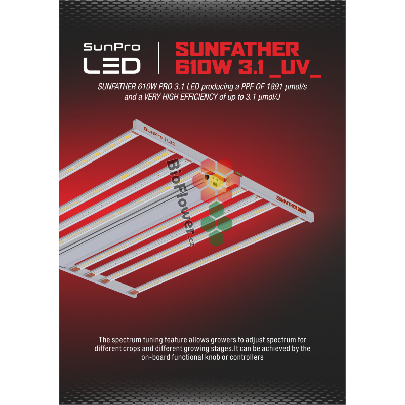 Sunpro - SUNFATHER 610W -3.1 UV- LED Osvětlení