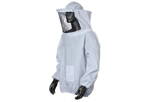 Včelařská ochranná bunda typ klokanka bílá uni -Klobouk průměr 40 cm