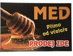 Omyvatelná Cedule Prodej medu C