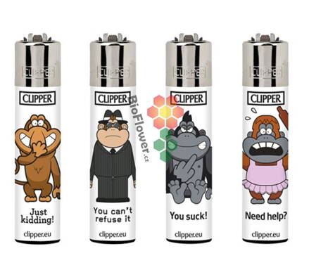 Zapalovač Clipper Classic Large CP11RH Animals 11 Monkeys