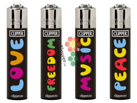Zapalovač Clipper Classic Large CP11R Hippie 2 freedom