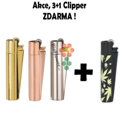 Zapalovač Clipper Classic CMP11R Gold+RoseGold+ Silver Giftbox 3+1 ZDARMA