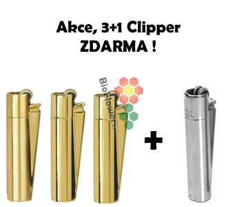 Zapalovač Clipper Classic CMP11R Silver+Gold+Giftbox 3+1 ZDARMA